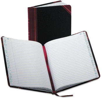 Boorum & Pease® Journal with Black and Red Cover,  Record Rule, Black/Red, 150 Pages, 9 5/8 x 7 5/8
