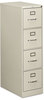 A Picture of product HON-514PQ HON® 510 Series Vertical File 4 Letter-Size Drawers, Light Gray, 15" x 25" 52"