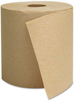 General Supply Hardwound Towel,  Brown, 1-Ply, Brown, 800ft, 6 Rolls/Carton