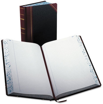 Boorum & Pease® Record and Account Book with Black and Red Cover,  Record Rule, Black/Red, 500 Pages, 14 1/8 x 8 5/8