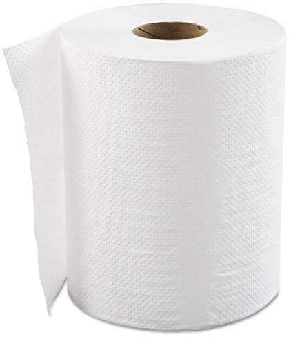 GENERAL SUPPLY 600HB GEN Hardwound Roll Towels, 1-Ply, White, 8