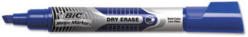BIC® Magic Marker® Brand Low Odor AND Bold Writing Dry Erase Markers,  Chisel Tip, Blue, Dozen