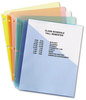 A Picture of product AVE-75254 Avery® Binder Pockets 3-Hole Punched, 9.25 x 11, Assorted Colors, 5/Pack