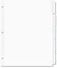 A Picture of product AVE-11421 Avery® Print & Apply Index Maker® Easy Peel Printable Clear Label Dividers with White Tabs for Copiers and 5-Tab, 11 x 8.5, 5 Sets