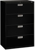 A Picture of product HON-684LP HON® Brigade® 600 Series Lateral File 4 Legal/Letter-Size Drawers, Black, 36" x 18" 52.5"