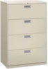 A Picture of product HON-684LQ HON® Brigade® 600 Series Lateral File 4 Legal/Letter-Size Drawers, Light Gray, 36" x 18" 52.5"