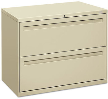 HON® Brigade® 700 Series Lateral File 2 Legal/Letter-Size Drawers, Putty, 36" x 18" 28"