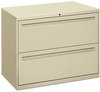 A Picture of product HON-782LL HON® Brigade® 700 Series Lateral File 2 Legal/Letter-Size Drawers, Putty, 36" x 18" 28"