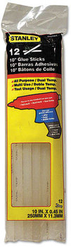 Stanley® Dual Temperature 10" Glue Sticks,  Clear, 12/Pack