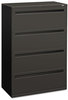 A Picture of product HON-784LS HON® Brigade® 700 Series Lateral File 4 Legal/Letter-Size Drawers, Charcoal, 36" x 18" 52.5"