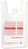 A Picture of product 964-832 Inteplast Group HDPE T-Shirt Bags,  12 x 7 x 13, 14 Microns, White, 500/Carton