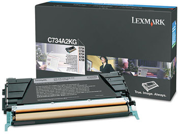 Lexmark™ C734A2KG Toner,  8000 Page-Yield, Black