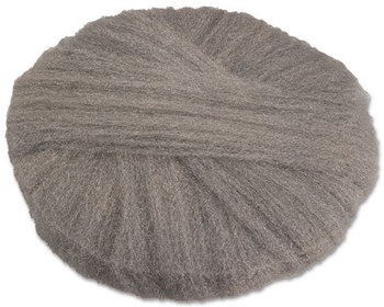GMT Radial Steel Wool Floor Pads,  Grade 0 (fine): Cleaning & Polishing, 17 in Dia, Gray