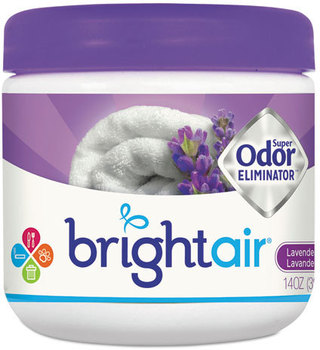 BRIGHT Air® Super Odor™ Eliminator,  Lavender and Fresh Linen, Purple, 14oz, 6/Carton