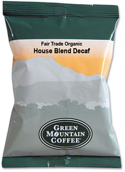 Green Mountain Coffee Roasters® Fair Trade Organic House Blend Decaffeinated Ground Coffee,  2.5oz, 50/Carton