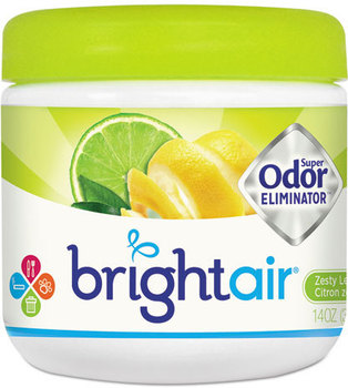 BRIGHT Air® Super Odor™ Eliminator,  Zesty Lemon and Lime, 14 oz, 6/Carton