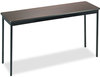 A Picture of product BRK-UT1860WA Barricks Utility Table,  Rectangular, 60w x 18d x 30h, Walnut/Black