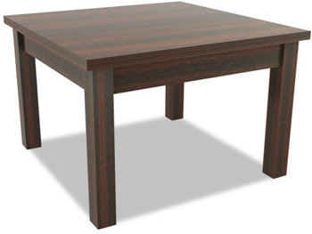 Alera® Valencia™ Series Corner Occasional Table Rectangle, 23.63w x20d x20.38h, Mahogany