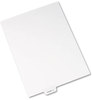 A Picture of product AVE-12390 Avery® Legal Index Divider, Exhibit Alpha Letter, Style Avery-Style Preprinted Bottom Tab Dividers, 26-Tab, Q, 11 x 8.5, White, 25/Pack