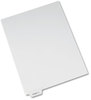 A Picture of product AVE-12394 Avery® Legal Index Divider, Exhibit Alpha Letter, Style Avery-Style Preprinted Bottom Tab Dividers, 26-Tab, U, 11 x 8.5, White, 25/Pack