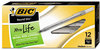 A Picture of product BIC-GSM11BK BIC® Round Stic™ Xtra Precision & Xtra Life Ballpoint Pen,  Black Ink, 1mm, Medium, DZ