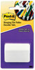 A Picture of product MMM-686A50WH Post-it® 2" Angled Tabs Color Bar 1/5-Cut, White, Wide, 50/Pack