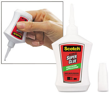 Scotch® Super Glue with Precision Applicator,  Precision Applicator, 0.14 oz