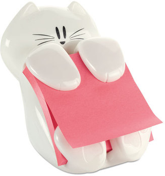 Post-it® Pop-up Note Dispenser Cat Shape,  3 x 3, White