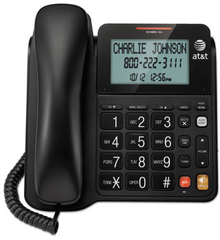AT&T® CL2940 Corded Speakerphone with Large Tilt Display,