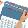 A Picture of product AVE-12452 Avery® Print & Apply Index Maker® Clear Label Plastic Dividers with Easy Printable Strip and 5-Tab, 11 x 8.5, Assorted Tabs, 5 Sets