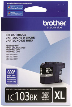 Brother LC103BK-LC107BK Ink LC103BK Innobella High-Yield 600 Page-Yield, Black