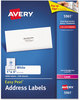 A Picture of product AVE-5161 Avery® Easy Peel® White Address Labels with Sure Feed® Technology w/ Laser Printers, 1 x 4, 20/Sheet, 100 Sheets/Box
