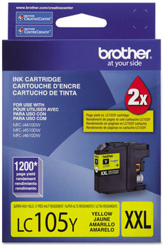 Brother LC103BK-LC107BK Ink LC105Y Innobella Super High-Yield 1,200 Page-Yield, Yellow