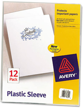Avery® Clear Plastic Sleeves Letter Size, 12/Pack