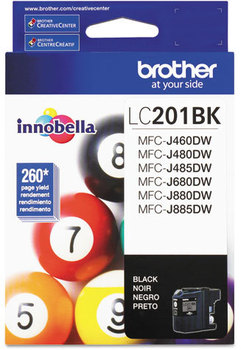 Brother LC2013PKS, LC201BK, LC201M, LC201Y Ink Innobella 260 Page-Yield, Black