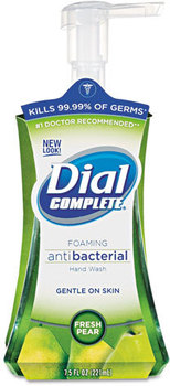 Dial® Professional Antimicrobial Foaming Hand Soap,  Fresh Pear, 7.5oz Pump Bottle