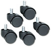 A Picture of product MAS-64235 Master Caster® Safety Casters, Oversize Neck, Nylon, B Stem, 110 lbs./Caster, 5/Set