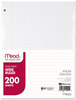 A Picture of product MEA-15200 Mead® Filler Paper,  15lb, Wide Rule, 3 Hole, 10 1/2 x 8, 200 Sheets