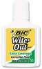 A Picture of product BIC-WOFEC324 BIC® Wite-Out® Brand Extra Coverage Correction Fluid,  20 ml Bottle, White, 3/Pack