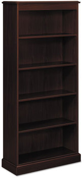 HON® 94000 Series™ Wood Bookcase Five-Shelf 35.75w x 14.31d 78.25h, Mahogany