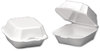 A Picture of product 217-709 Genpak® Hinged-Lid Foam Carryout Containers,  Large, 1-Comp, 5 5/8 x 5 3/4 x 3 1/4, White, 500/Carton