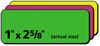 A Picture of product AVE-5979 Avery® High-Visibility ID Labels Permanent Laser 1 x 2.63, Asst. Neon, 450/Pack