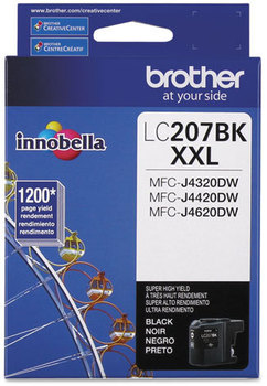 Brother LC2072PKS, LC207BK Ink Innobella Super High-Yield 1,200 Page-Yield, Black