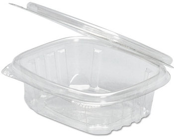 Dart Rectangular Clear Hinged Deli Container with Flat Lid 24 oz. (CH24DEF)  - 200/Case 