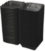 A Picture of product GNP-SN2003L Genpak® Snap It™ Hinged-Lid Large Single Compartment Foam Food Containers. 9 1/4 X 9 1/4 X 3 in. Black. 100/Bag, 2 Bags/Carton.
