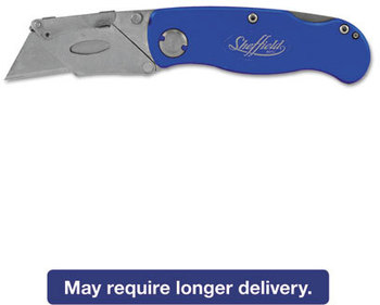 Great Neck® Sheffield Folding Lockback Knife,  1 Utility Blade, Blue
