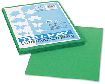 Pacon® Tru-Ray® Construction Paper,  76 lbs., 9 x 12, Holiday Green, 50 Sheets/Pack