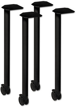 HON® Huddle Series Post Leg Table Base with Casters, 1.75w x 1.75d 28.38h, Black