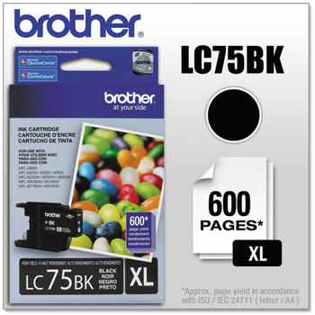 Brother LC752PKS-LC75Y Ink,  Black