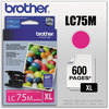 A Picture of product BRT-LC75M Brother LC752PKS-LC75Y Ink,  Magenta